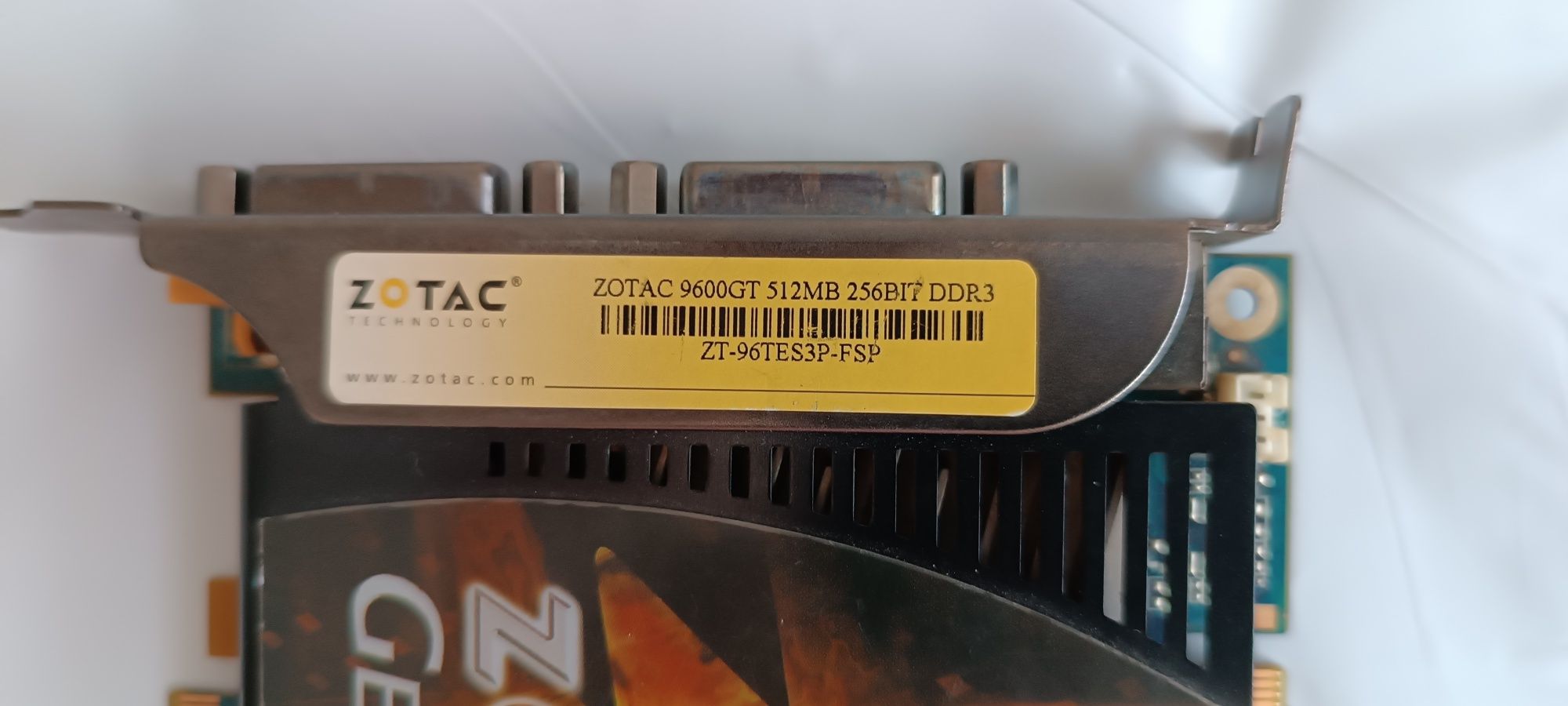 Видеокарта ZOTAC Ge Force 9600GT 512MB (DDR3, 256 BIT