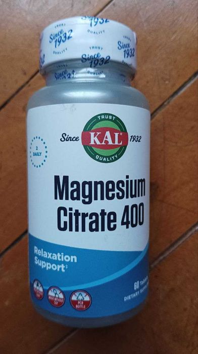 Цитрат магнію 400, KAL magnesium citrate, 60 таблеток