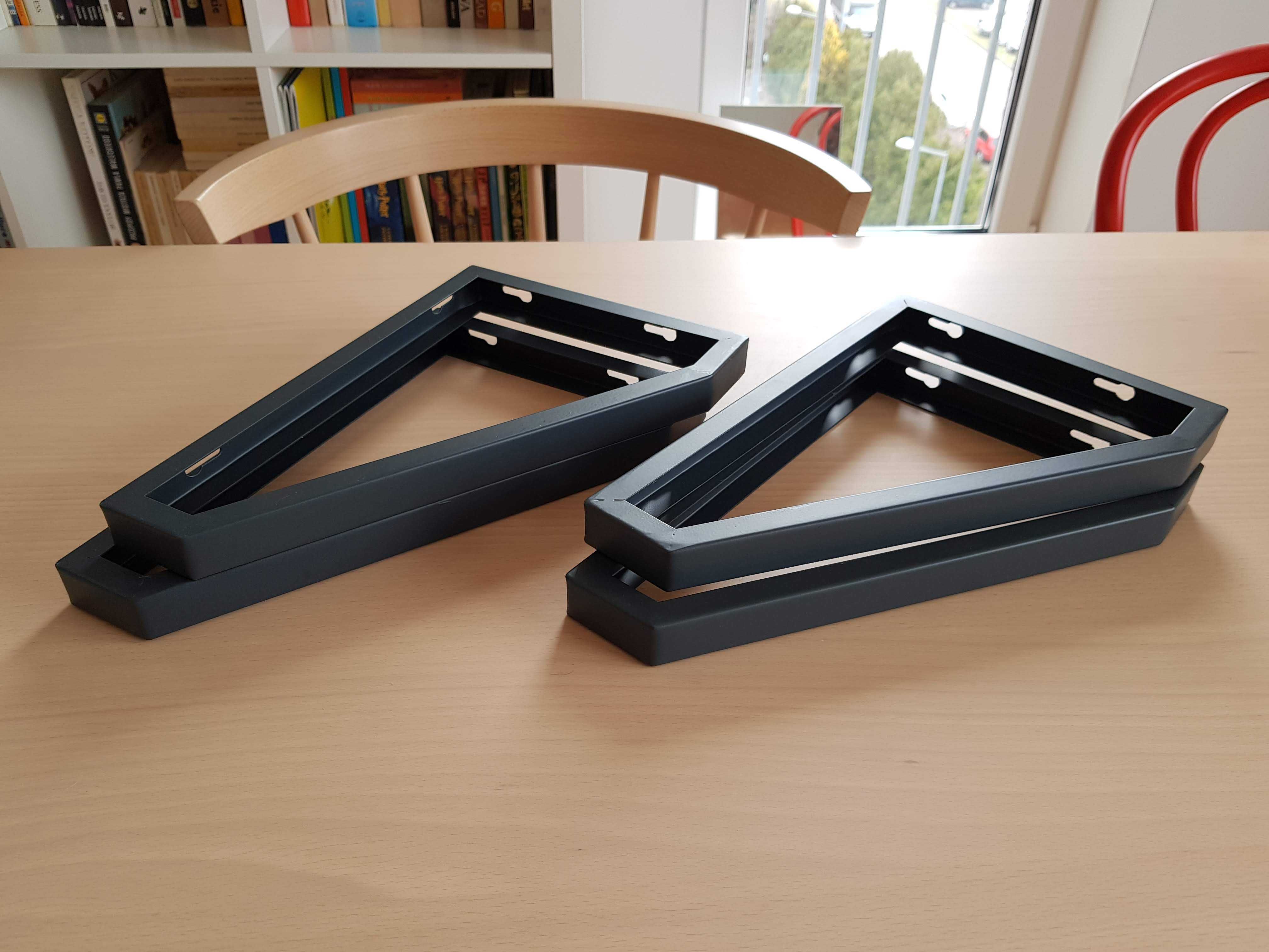 Ikea Ekby Lerberg 4szt. czarny wsporniki do półek loft wspornik półka