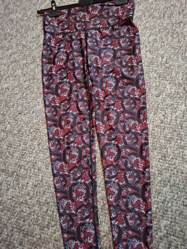 Legginsy czarno brązowe