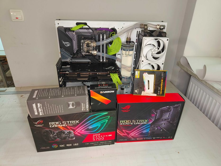 Ryzen 5900x, 32GB, 5700 Asus Strix, Asus Strix X570-E chłodzenie wodne