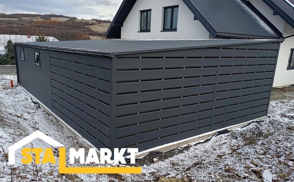 Nowy Garaż blaszany 6 x 5m drewnopodobny Producent Montaż Gratis