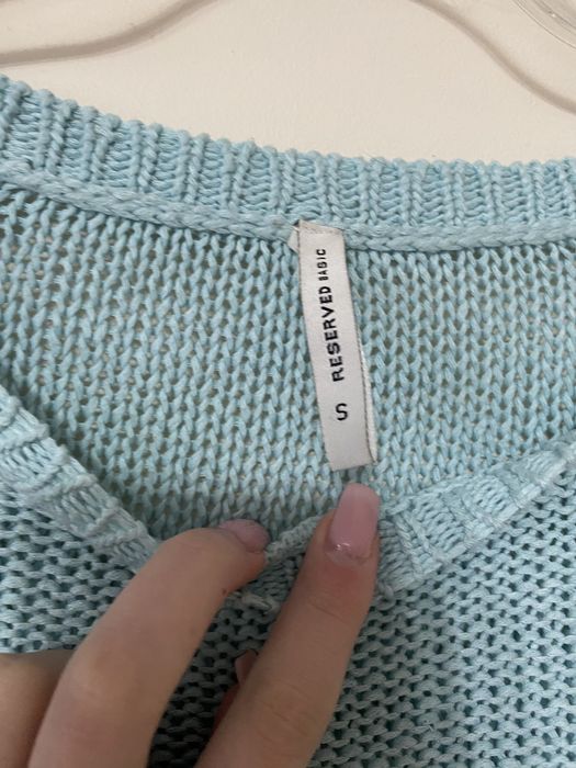 sweterek damski niebieski