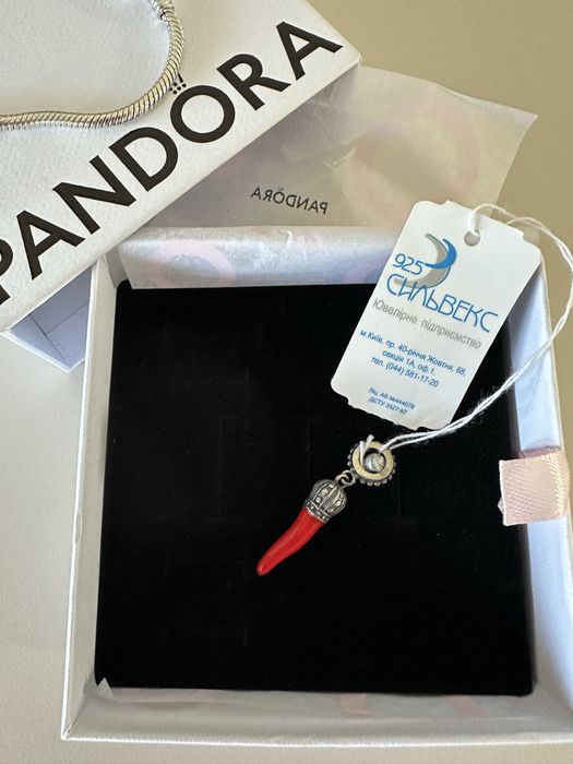 Жіночий срібний браслет Пандора Pandora 19 см + 2 шарми у подарунок!!!
