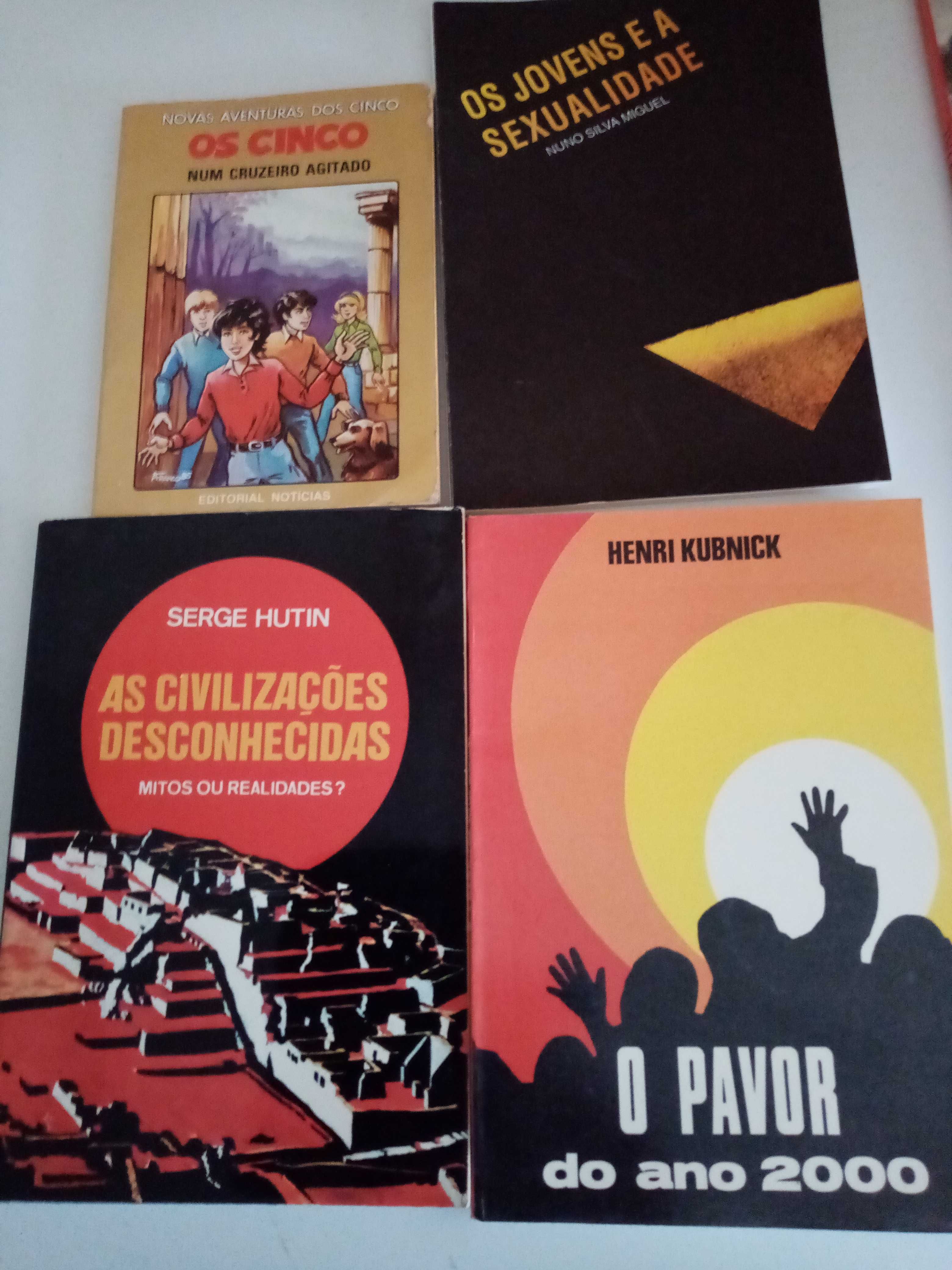 Livros de diversas temáticas