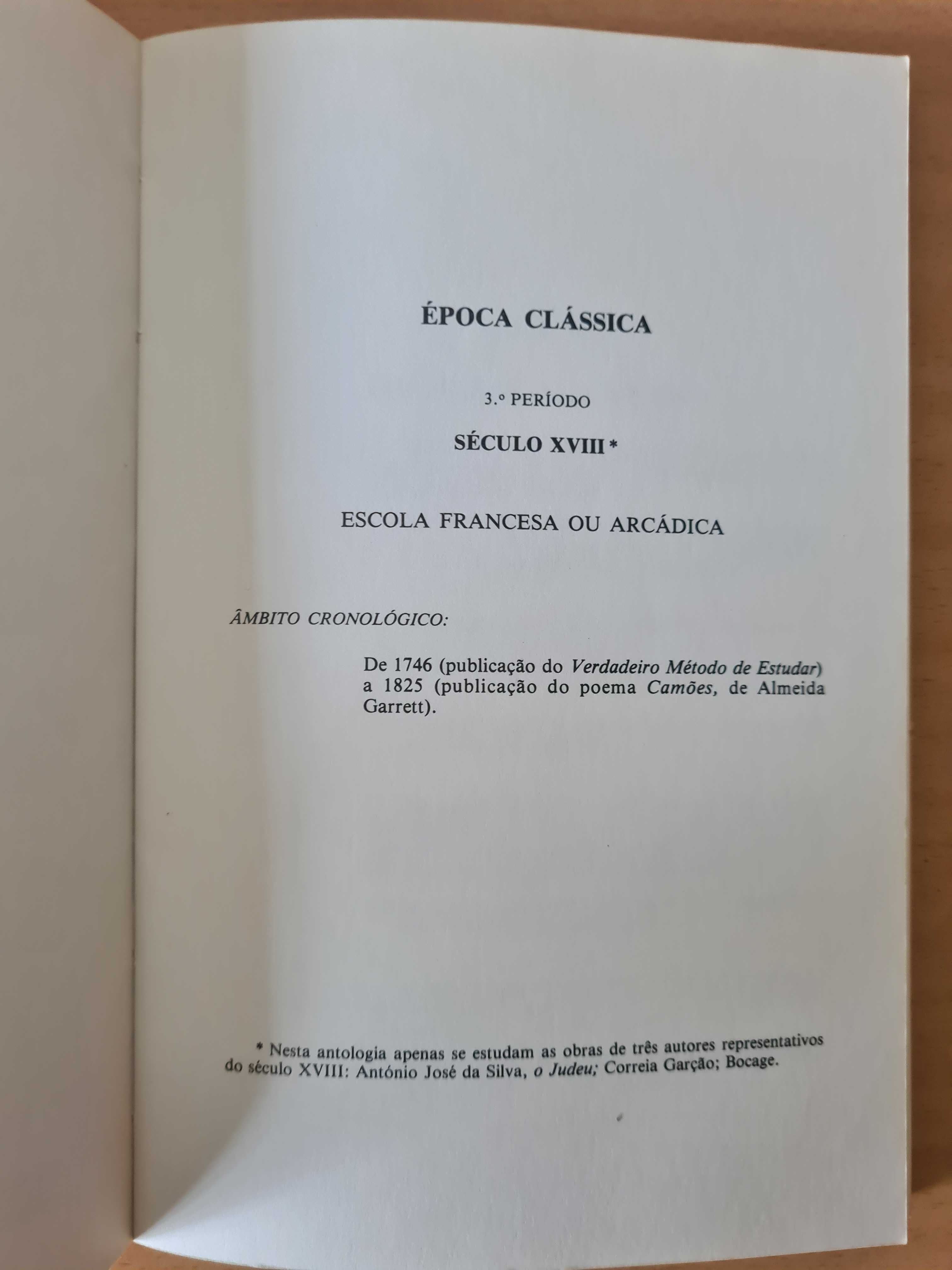 Livro "Antologia Literária Comentada: Época Clássica - Século XVIII"