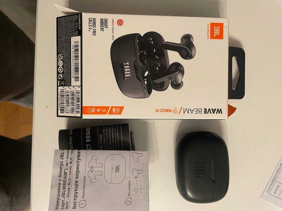 Навушники TWS JBL Wave Beam Black