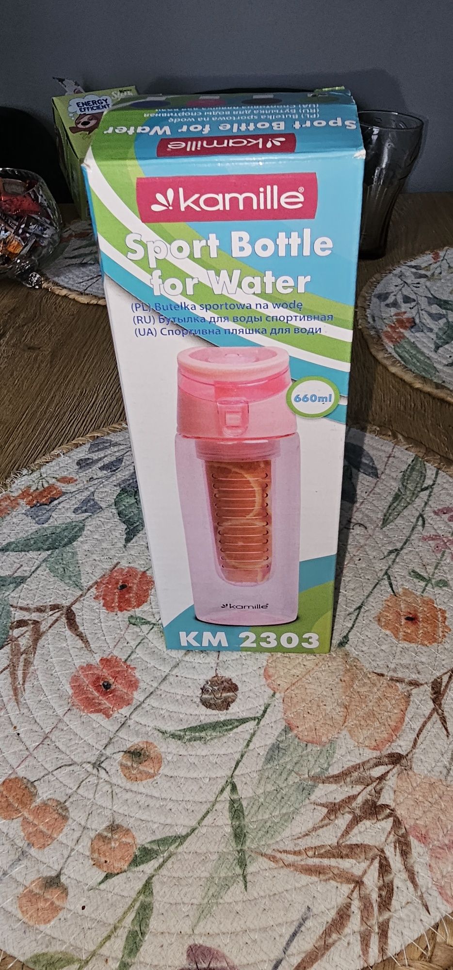 Butelka bidon na wodę z wkładem 660 ml