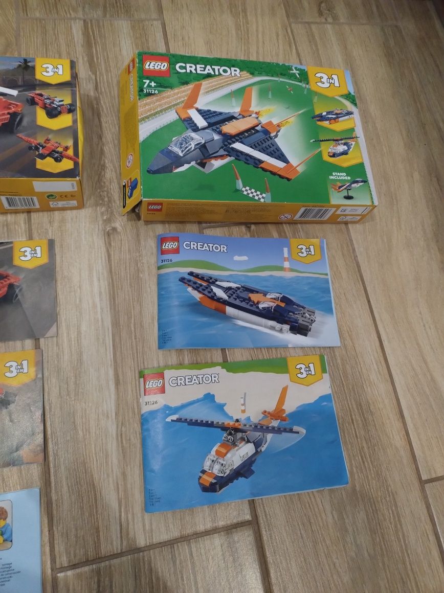 LEGO creator puste pudelka plus instrukcje