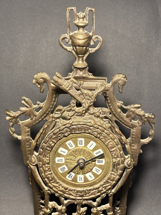 Zegar kominkowy mosiądz