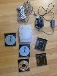 PS One com 2 jogos 3 cds de demos