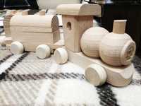 Деревянный конструктор игрушка машинка поезд подарок для детей