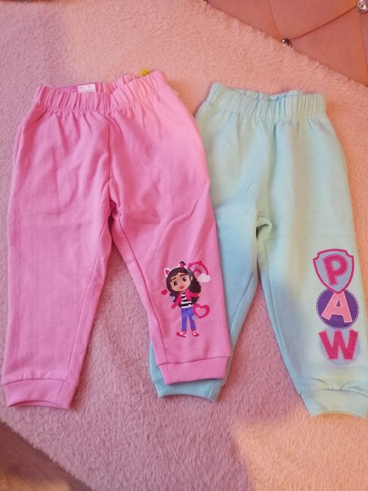 Spodnie dresowe dziewczęce 2-pak
