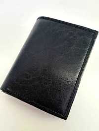 Czarny nowy męski mały portfel