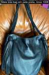 Mala tote bag preta - Nova (em pele genuína)