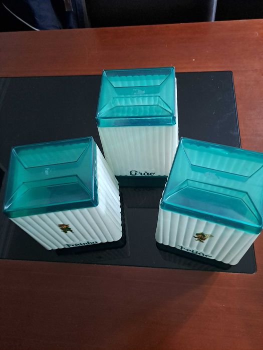 3 Caixas de cozinha vintage anos 70
