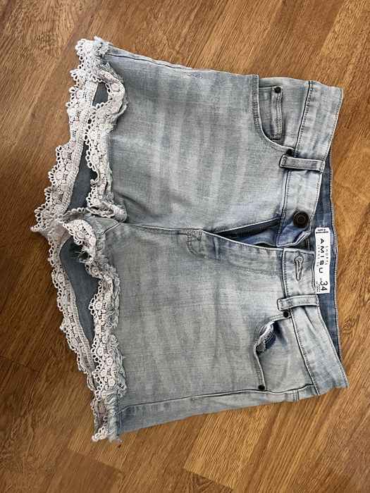 Krótkie jeansowe spodenki xs 34 amisu new yorker