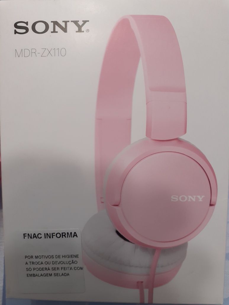Auscultadores Sony MDR-ZX110 Rosa NOVOS!
