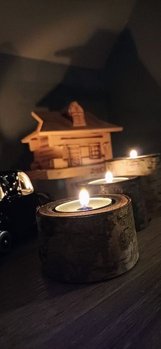 Drewniane świeczniki na teachlight