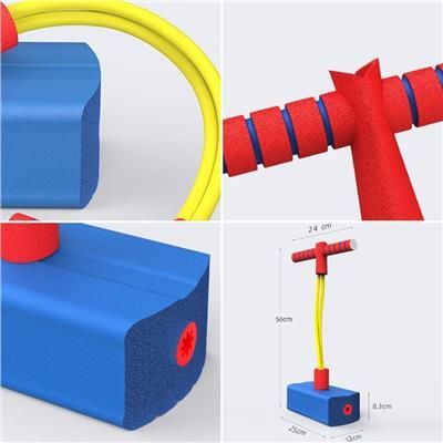 Skoczek Pogo dla dzieci piankowy niebieski