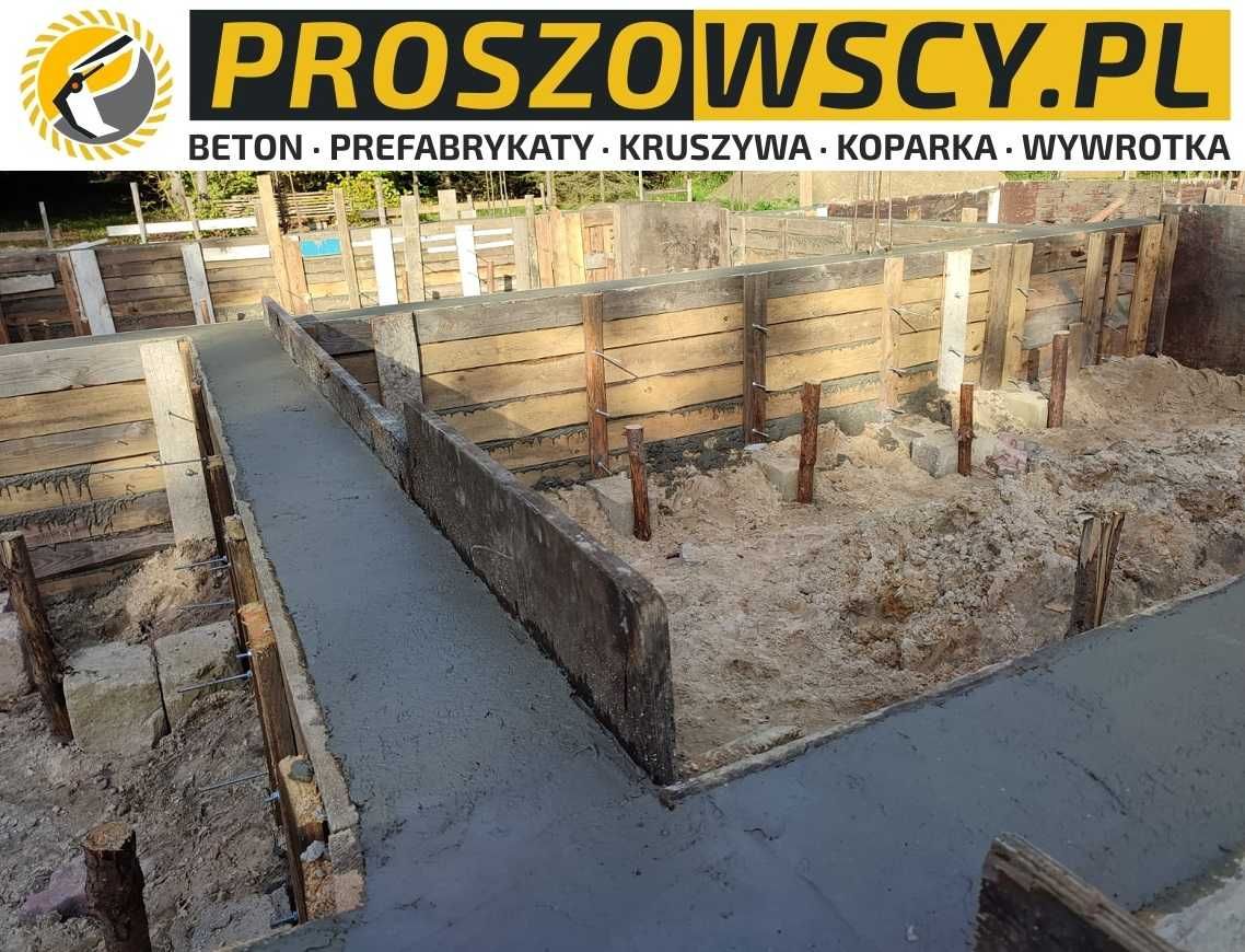 beton towarowy z pompą na fundamenty posadzki stropy słupy