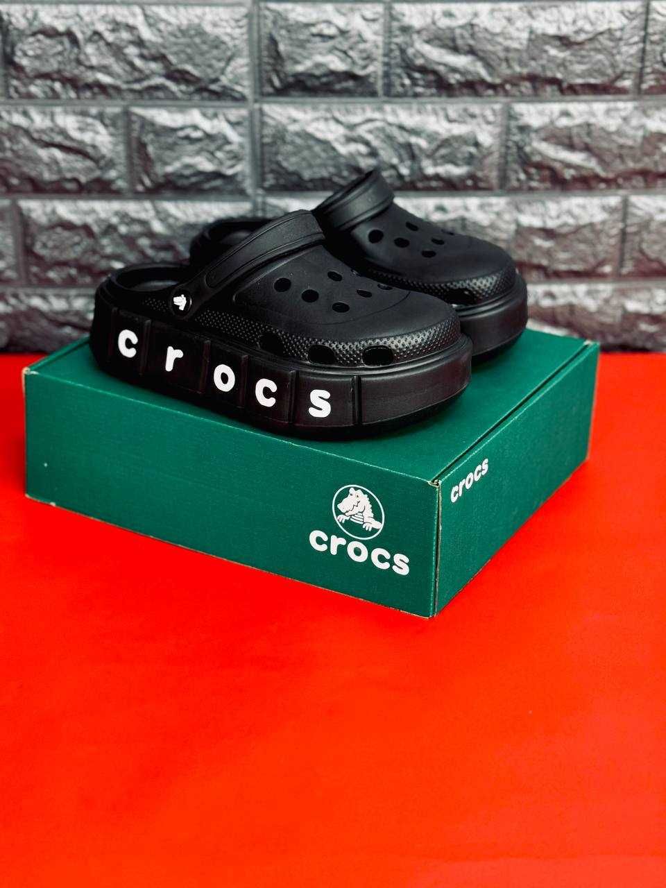 Шльопки жіночі крокси сабо crocs\ женские кроксы на высокой подошве