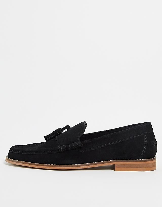 Asos Design 44,5 Loafersy Skórzane Czarne H15696