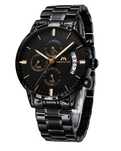 Megalith zegarek męski chronograf czarny rose gold Japan movt RRP €50