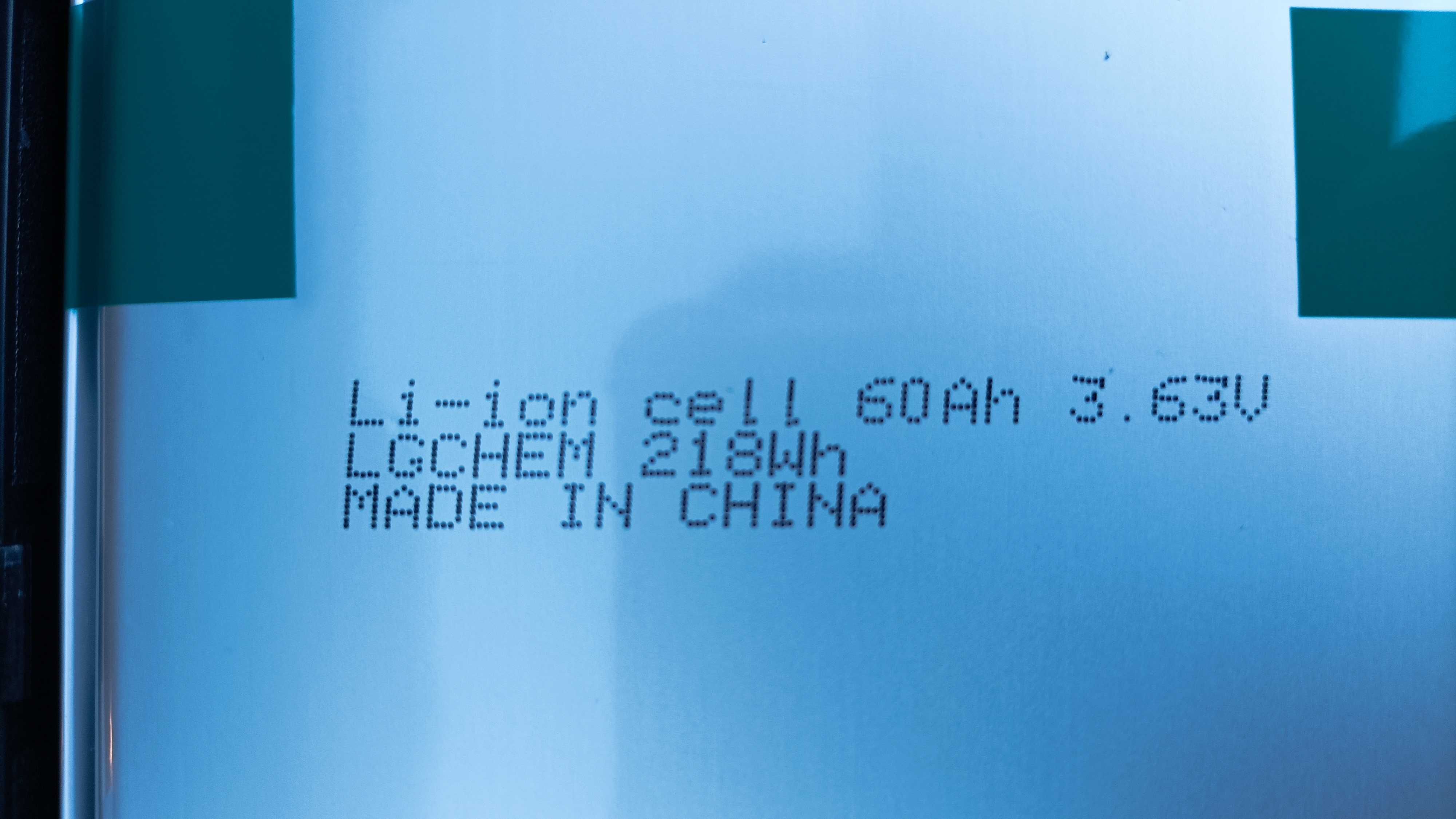 Bateria li-ion 180Ah LGchem  ogniwa LGY E63B