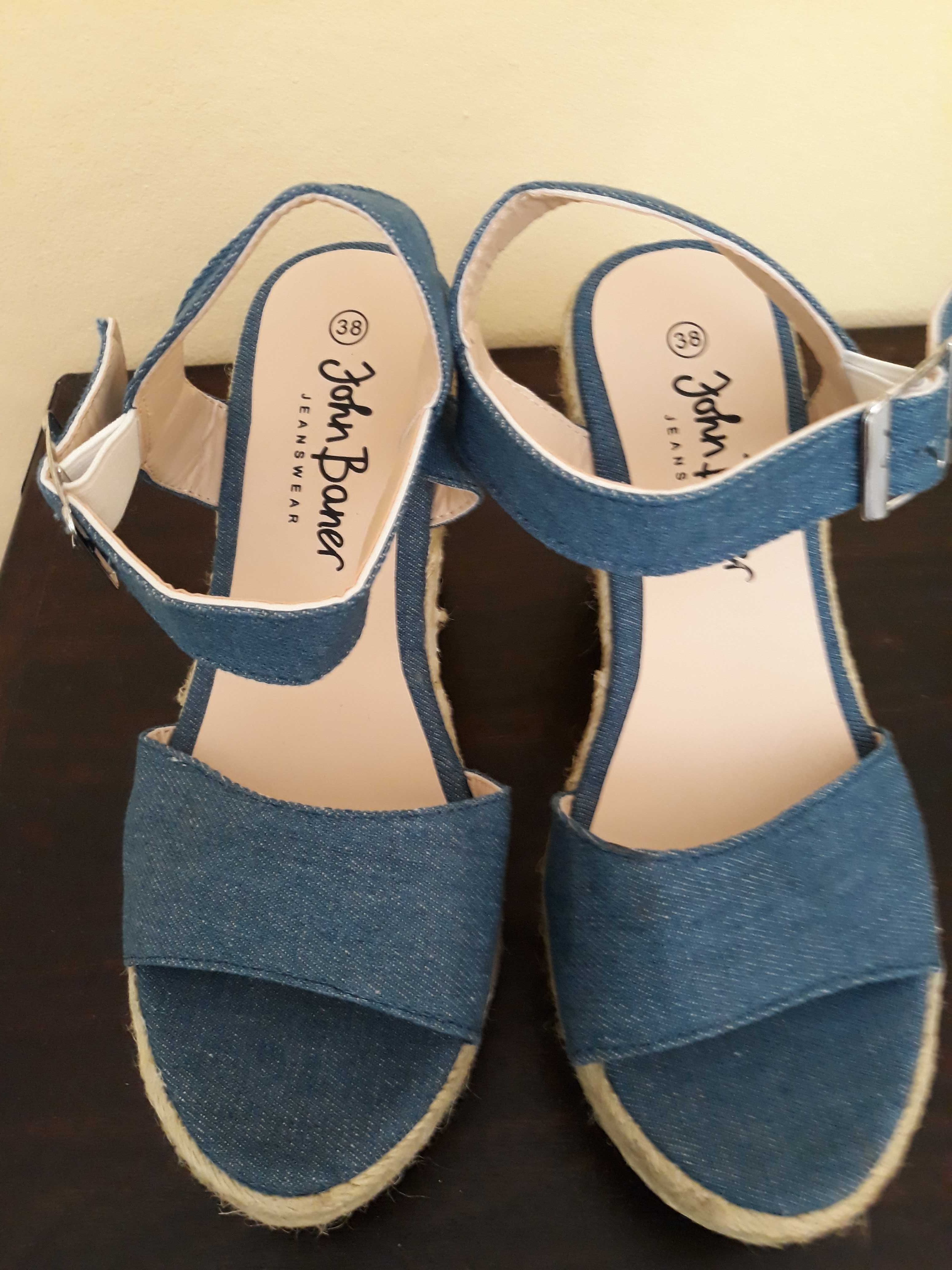 Sandały espadryle koturn 38 nowe