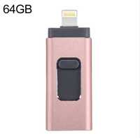 Флешка USB металева 3в1  64GB USB-Lightning для iPhone, iPad, iPod