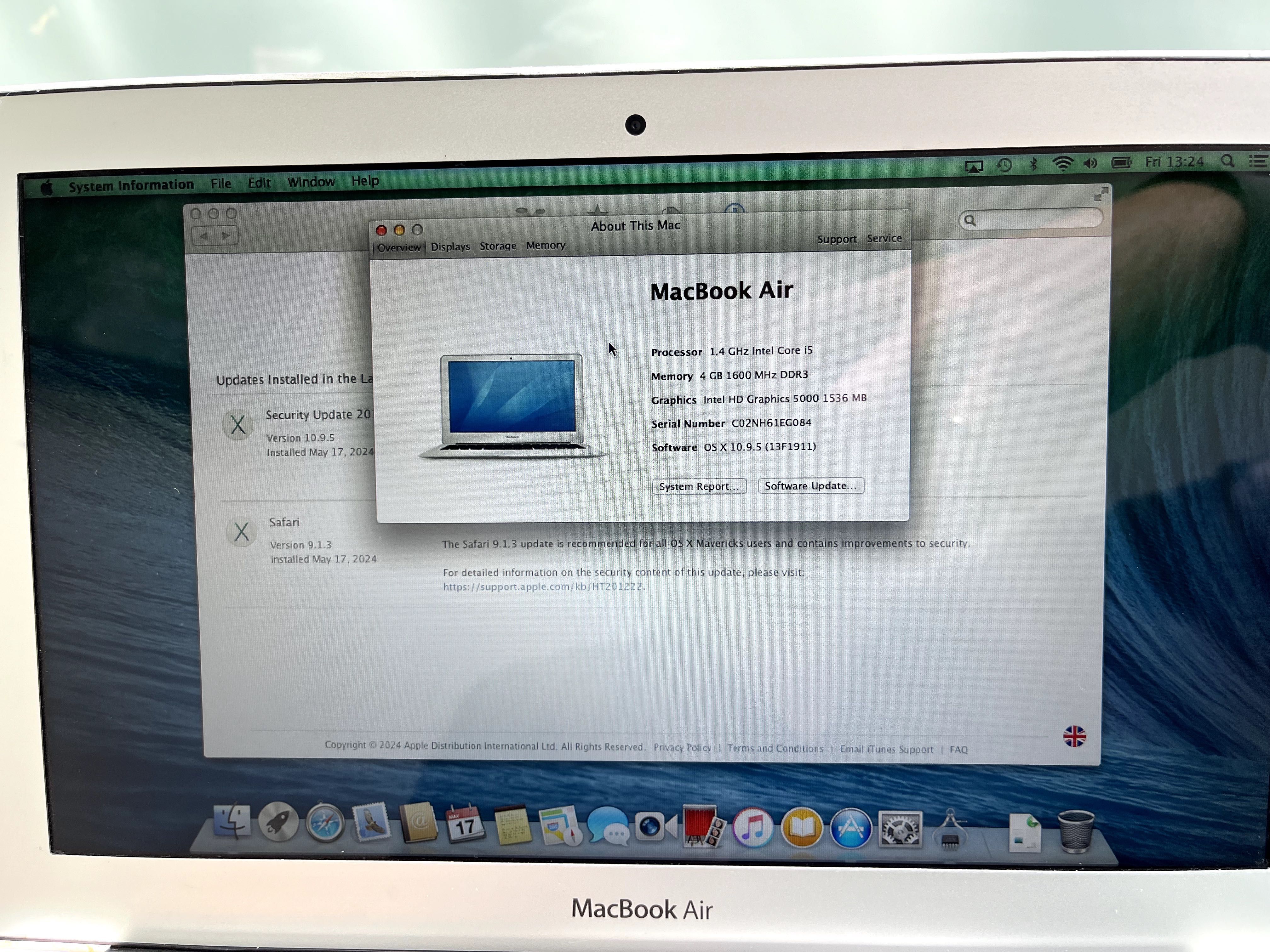 MacBook Air (11-inch, Early 2014) Model A1465