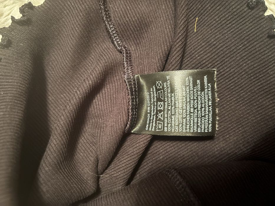 Czarna bluzka z krótkim rękawem t-shirt H&M r. 86