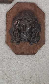 Płaskorzeźba Jezus w drewnie