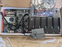 Kit Mineração (Motherboard 8 GPU+ 8 3.0 PCI RISER +1000WPSU +SSD120GB)