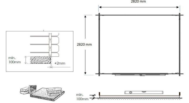 Domek ogrodowy altanka 3x3 m 28mm DOM530