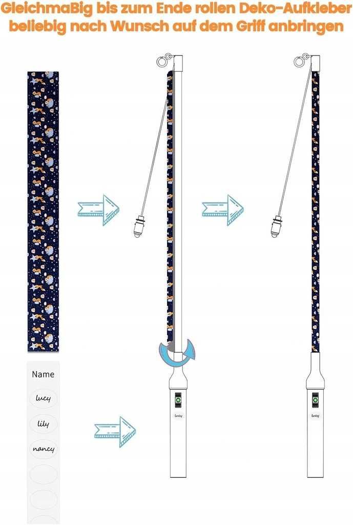 Heelay Elektryczna pałeczka do latarni LED 50 cm