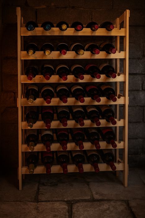 Duży Stojak na wino 56 butelek