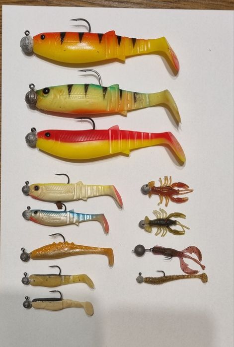 Obrotówki, gumy, przynęty