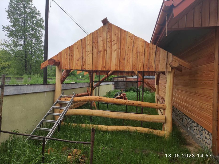 Solidna drewniana wiata / altana ogrodowa