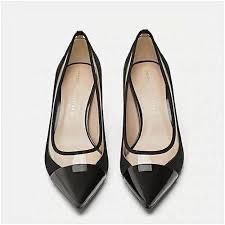 Zara szpilki 38 vinyl zamszowe heel pumps czólenka przezroczyste