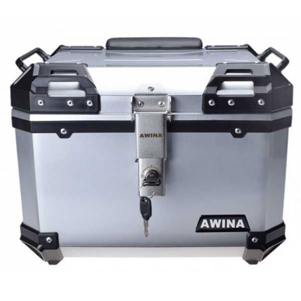 Kufer motocyklowy AWINA 45L 43.5X38X34CM SREBRNY w stylu adventure