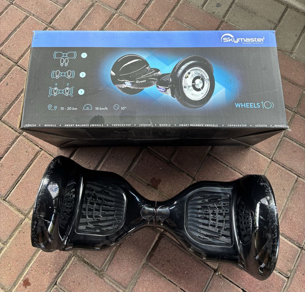 Hoverboard Skymaster Wheels 10" – używany, sprawny czarny jeżdzik
