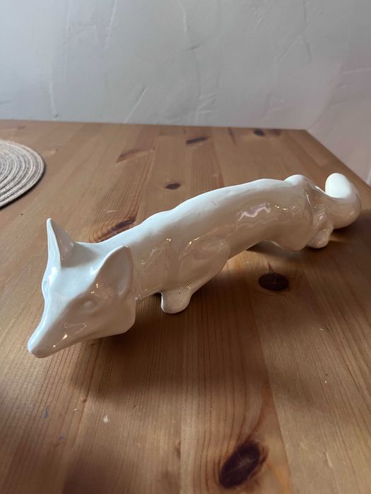 Duży porcelanowy lisek