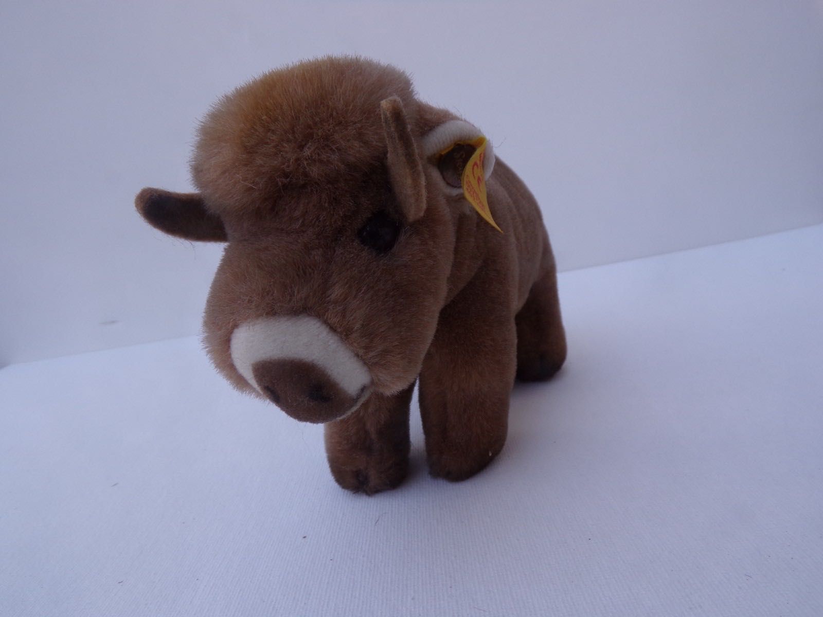 Peluche Steiff Bufalo 052668 Comprimento 19 cm