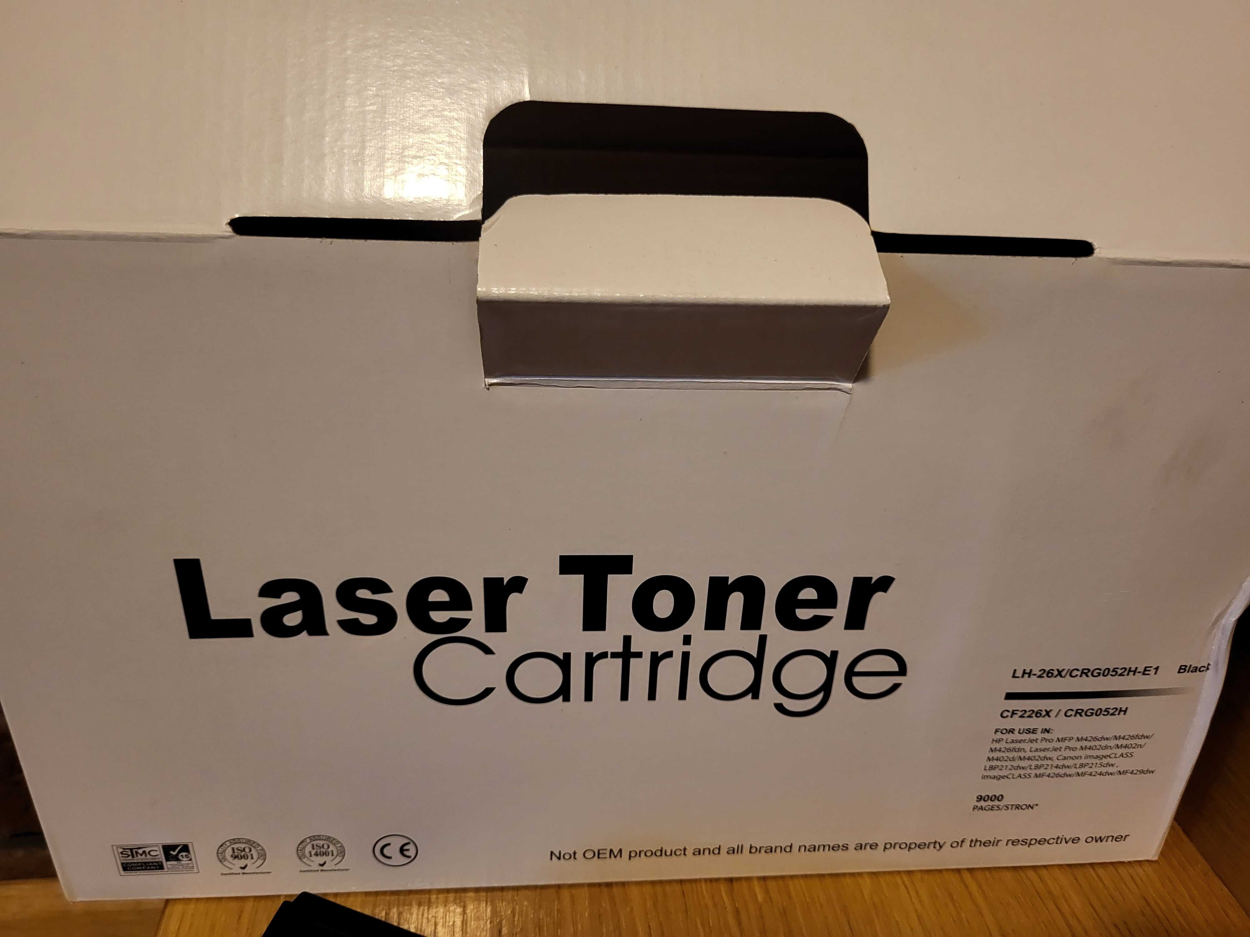 6 pustych tonerów do drukarki laserowej