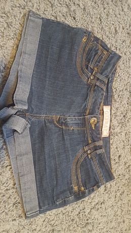 Spodenki krótkie jeans r 158