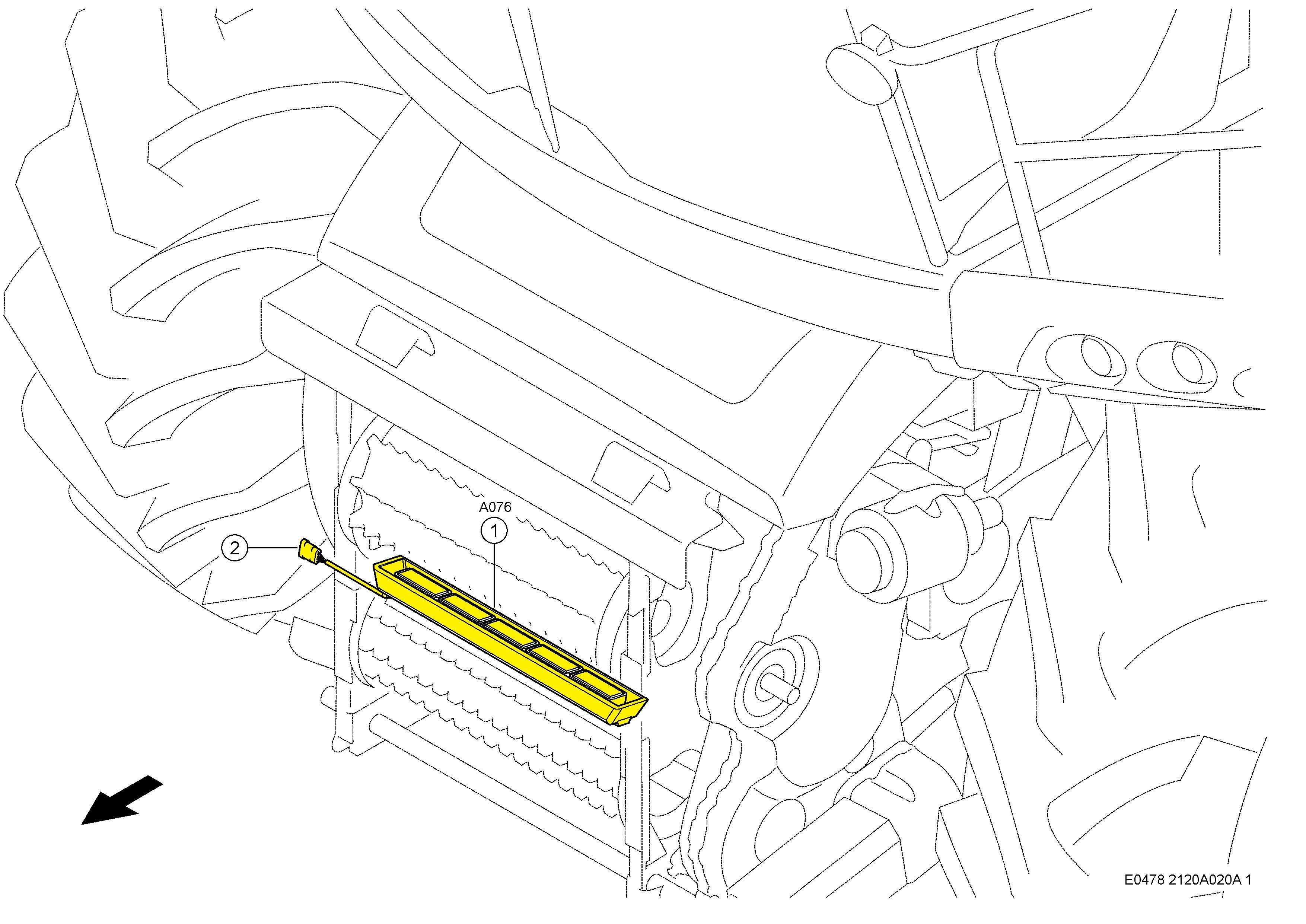 Wanna magnetyczna detektor metalu Claas Jaguar typ 493, 495290