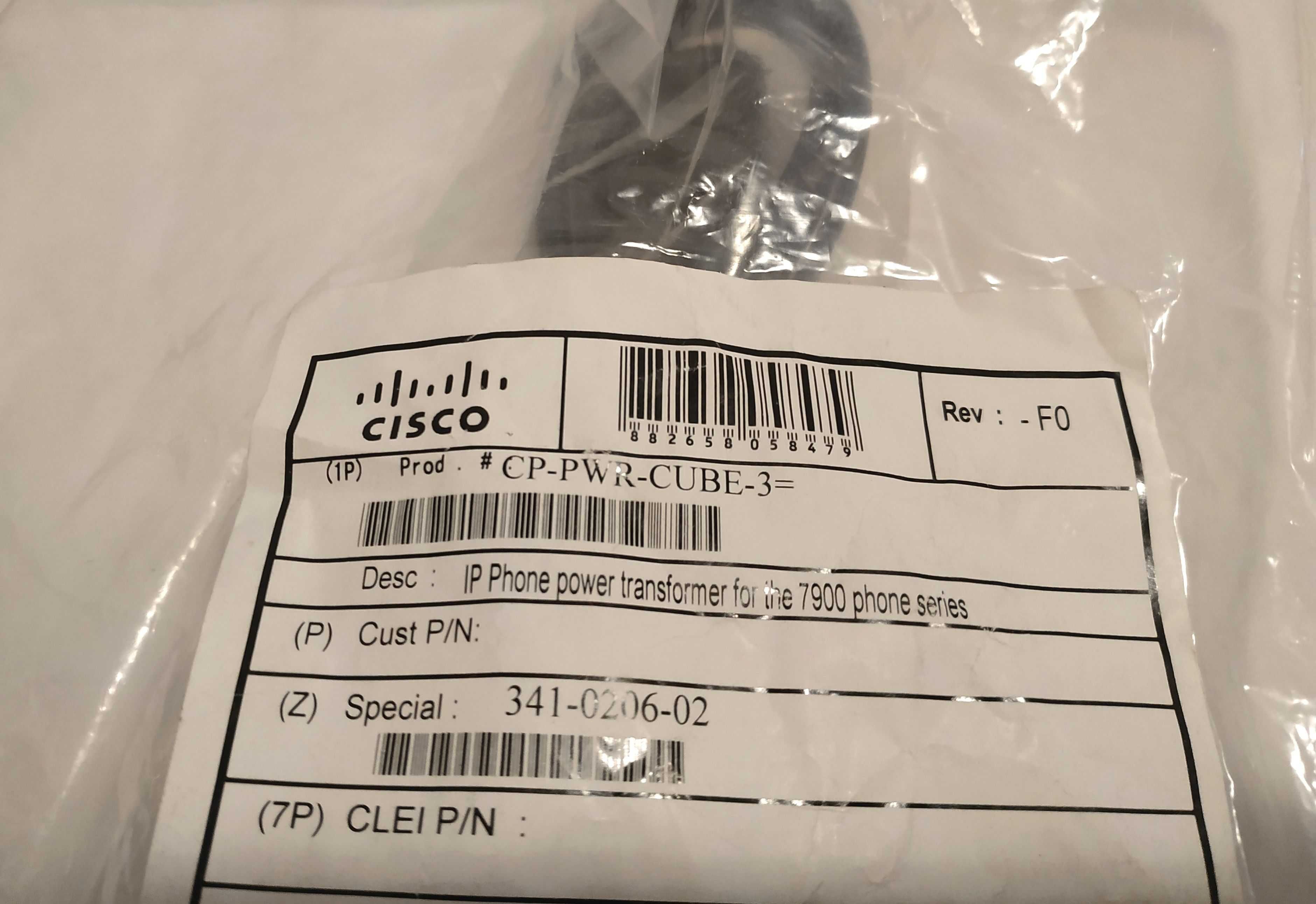 Блок питания Cisco CP-PWR-Cube-3 (48В, 0.38А)