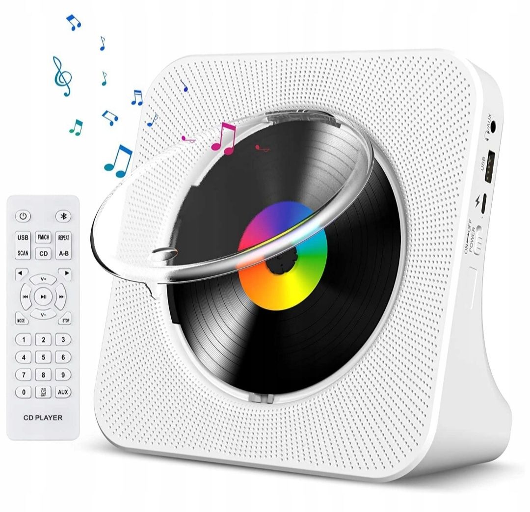 Odtwarzacz Przenośny CD Głośnik Bluetooth Radio